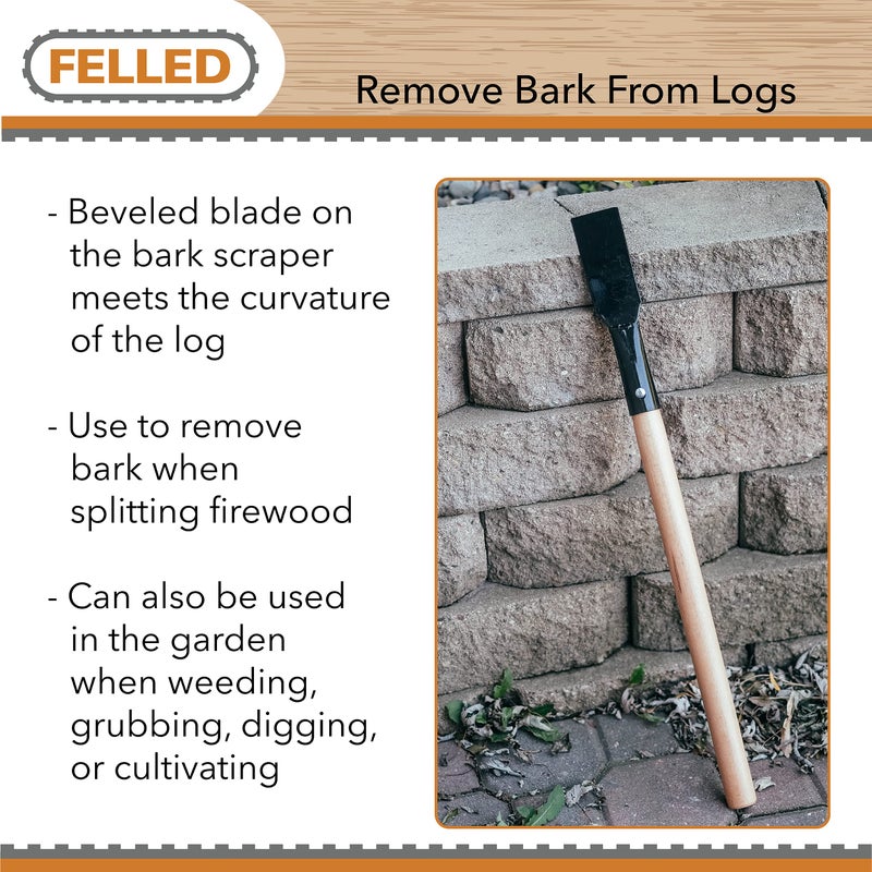 Felled Bark Spud Debarking Tool, Log Peeler Tools Bark Removal Tool Log Debarker Tool, Bark Peeler Bark Stripping Tool - Image 5